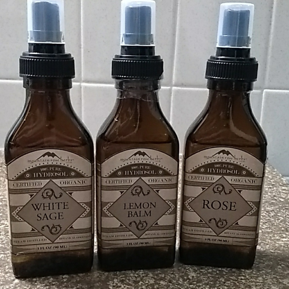 3 organic hydrosols Mountain rose herbs